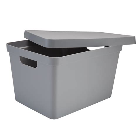 grey metal storage box|gray storage baskets with lids.